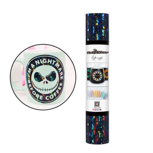 Holographic Glass Flower Adhesive Vinyl