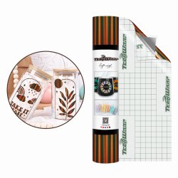 (Bubble Free) Holographic Glossy Rainbow Adhesive Vinyl