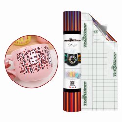 (Bubble Free) Holographic Glossy Rainbow Adhesive Vinyl