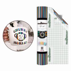 (Bubble Free) Holographic Glossy Rainbow Adhesive Vinyl