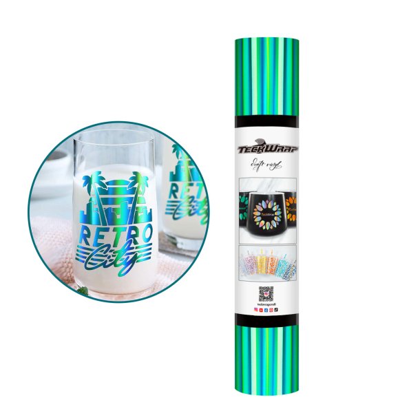 (Bubble Free) Holographic Glossy Rainbow Adhesive Vinyl