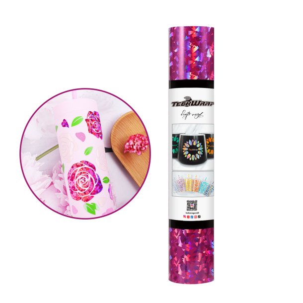 Holographic Glass Flower Adhesive Vinyl