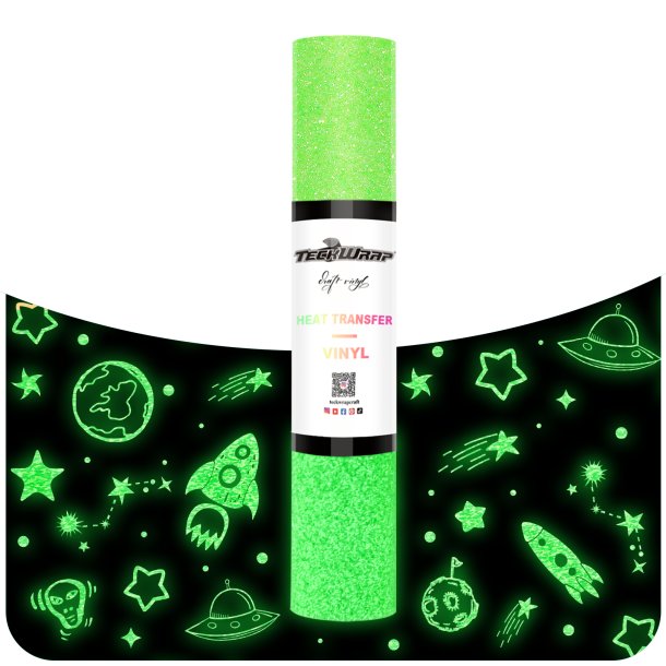 Glitter Glow in the Dark HTV