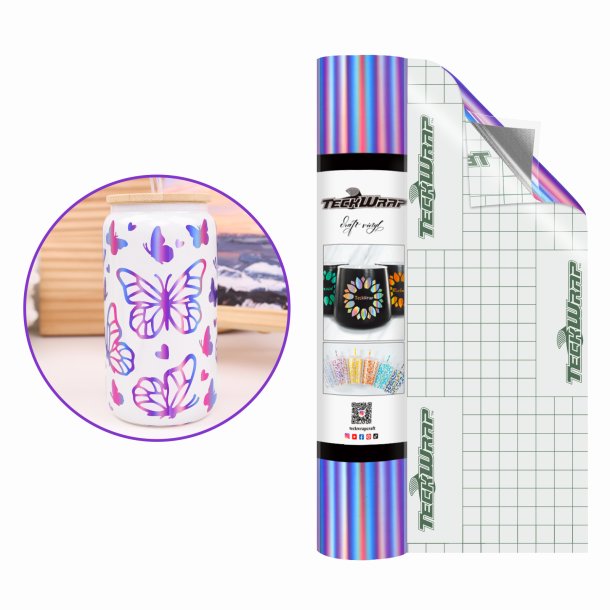 (Bubble Free) Holographic Glossy Rainbow Adhesive Vinyl