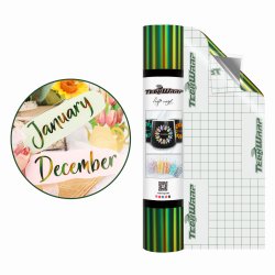 (Bubble Free) Holographic Glossy Rainbow Adhesive Vinyl