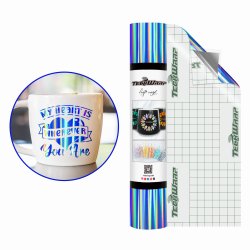 (Bubble Free) Holographic Glossy Rainbow Adhesive Vinyl