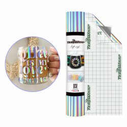 (Bubble Free) Holographic Glossy Rainbow Adhesive Vinyl