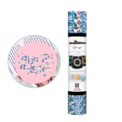 Holographic Glass Flower Adhesive Vinyl