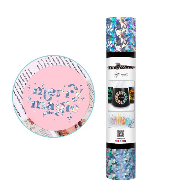 Holographic Glass Flower Adhesive Vinyl